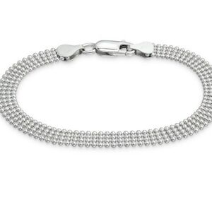 Giani Bernini Sterling Silver Bracelet Four Row Bead Chain NWT